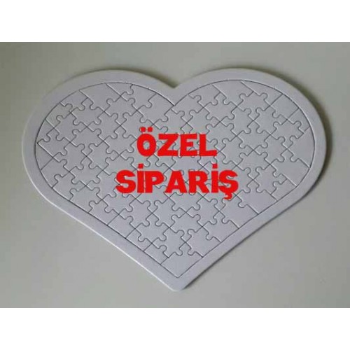 SİP60 , 2 adet Özel Sipariş  PUZZLE ( A/4 ebat , kalpli ) , HIZLI ÜRETİM , 3 GÜNE TESLİM .