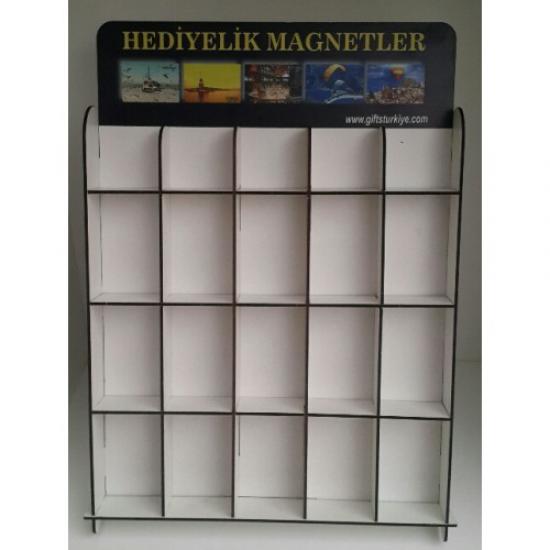 BOS18 - 1 Ad. 20 gözlü Turistik - Hediyelik Magnet Standı ( İçi Boş )