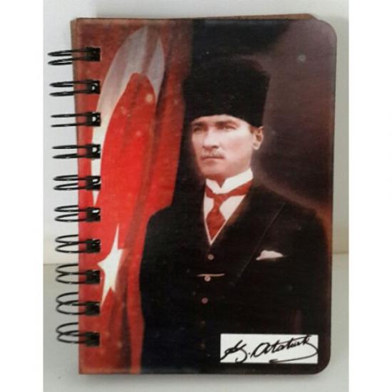 Tahta Kapaklı El İşi Defter DT028 , 1 Adet