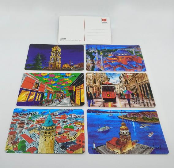 Giftsturkiye Kartpostal İstanbul Yılbaşı Hediye ( 6 adet )