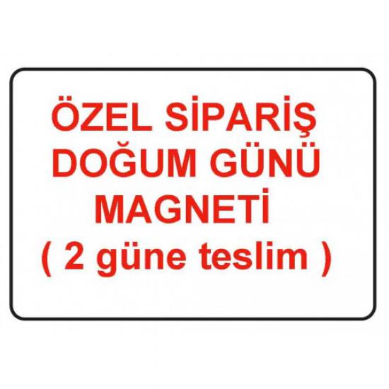 SİP22 , 20 adet Özel Sipariş DOĞUM GÜNÜ MAGNETİ ,  ( 6 cm *  9 cm ) , HIZLI ÜRETİM , 2 GÜNE TESLİM .