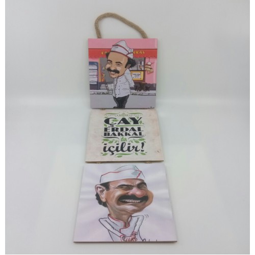 Tahta Poster -3 lü Askılı- TPA079 , 1 adet , ( 15 cm * 47 cm)